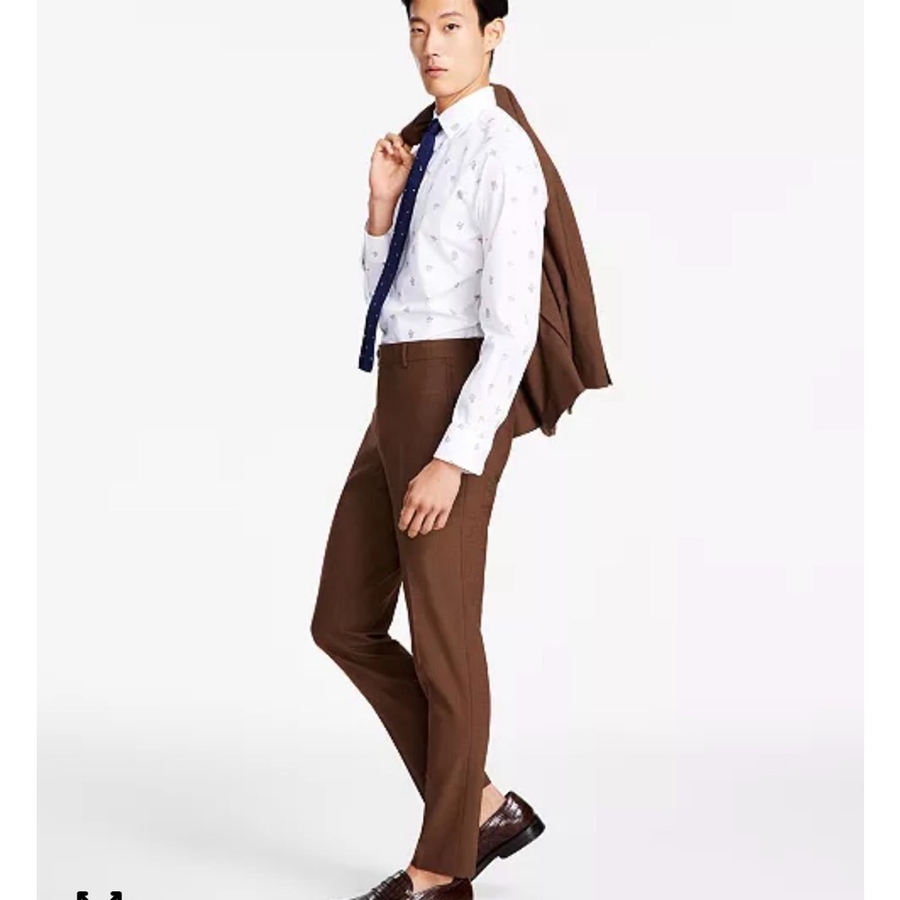 Macy's Elegant Brown Dress Pants for Men